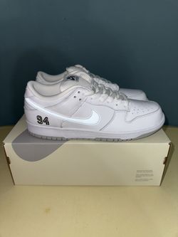 Supreme Nike SB Dunk Low 94 White Metallic Silver  