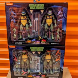 NECA TMNT Ninja Turtles Movie Figure 4 Pack Brand New 