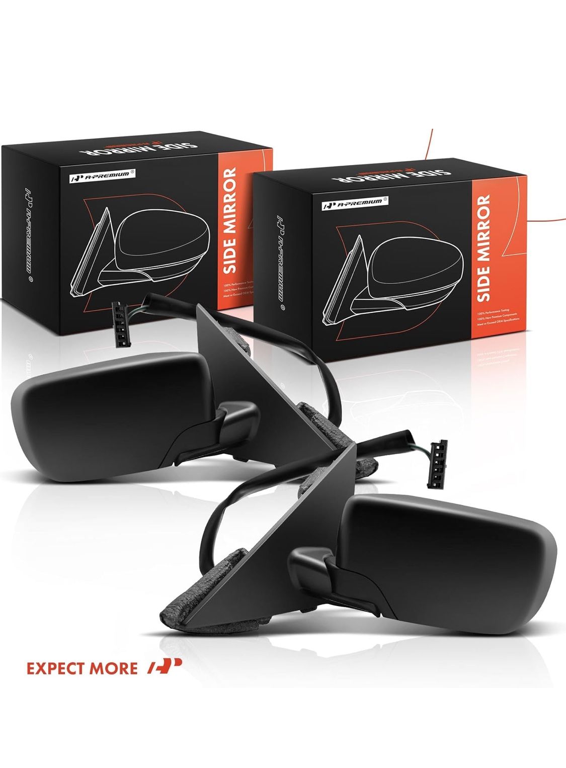 Pair Driver And Passenger Side Power Door Mirror