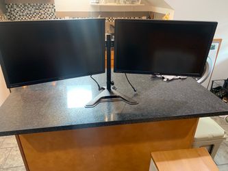 Dual ASUS HDMI Computer Monitors