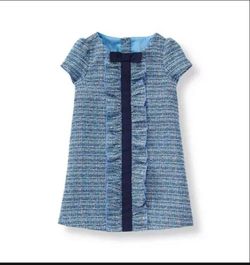 Janie and Jack French Blue Bouclé Dress Baby Toddler Girls size 2T Top