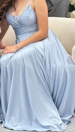 baby blue flowy dress size 8