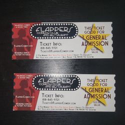 Flappers Comedy Club Burbank 2x Tickets for $35