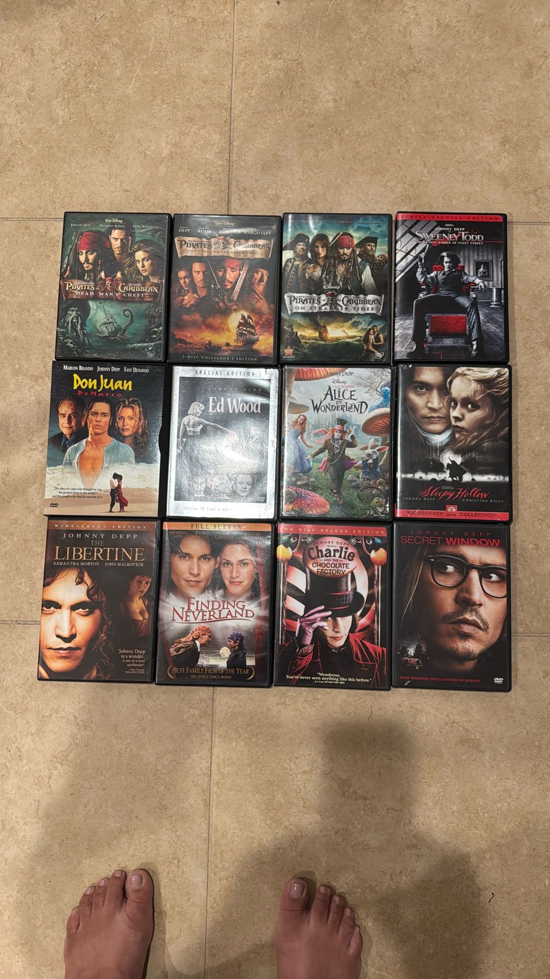 John Depp DVDs