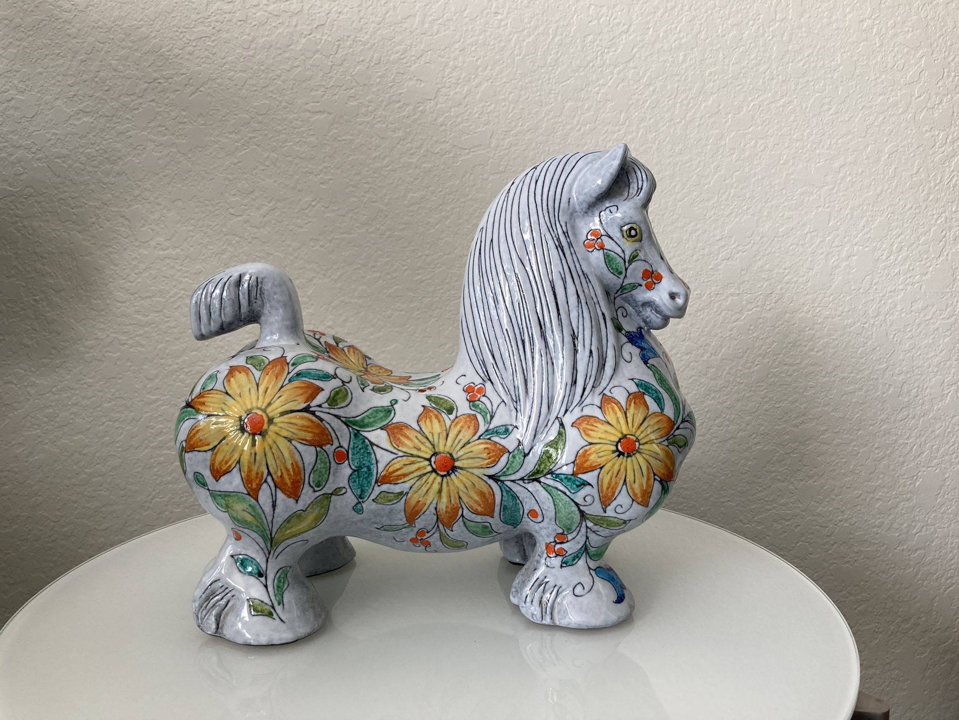 Wow! MCM Mancioli Pottery Horse Italian Glazed