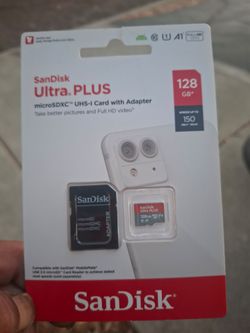 SanDisk Ultra Plus 128GB microSDXC Card with Adapter