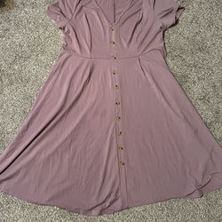 Shein 3xl Mauve Flowy Dress
