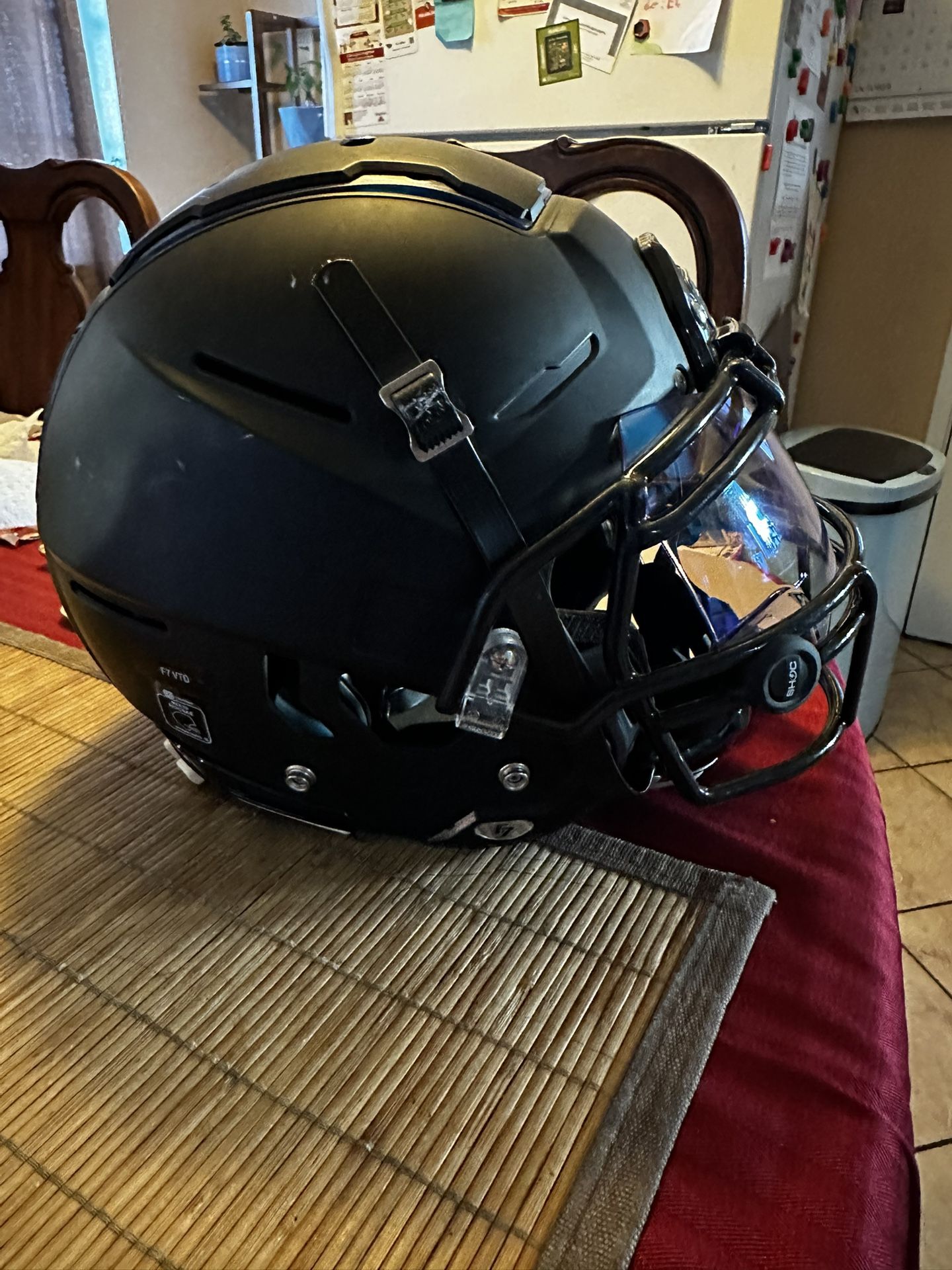 f7 football helmet matte black Schutt Air sleek rear diffuser Black Speedflex Helmet Youth Youth