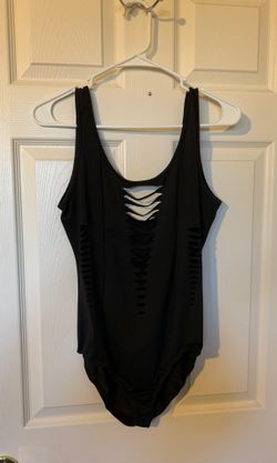 Black body suit with cut outs