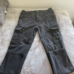 Men's Hollister Black Cargo Pants - Size 32x32