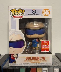 Funko Pop! Games: Overwatch - Soldier: 76 #346 SDCC 2018 Exclusive Vinyl Figure!