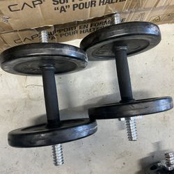 Pair of 20lb adjustable dumbbells with plates. 40lb in total $40