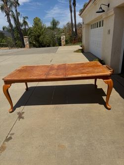 Vintage Wood Extendable Dining Table & Chairs
