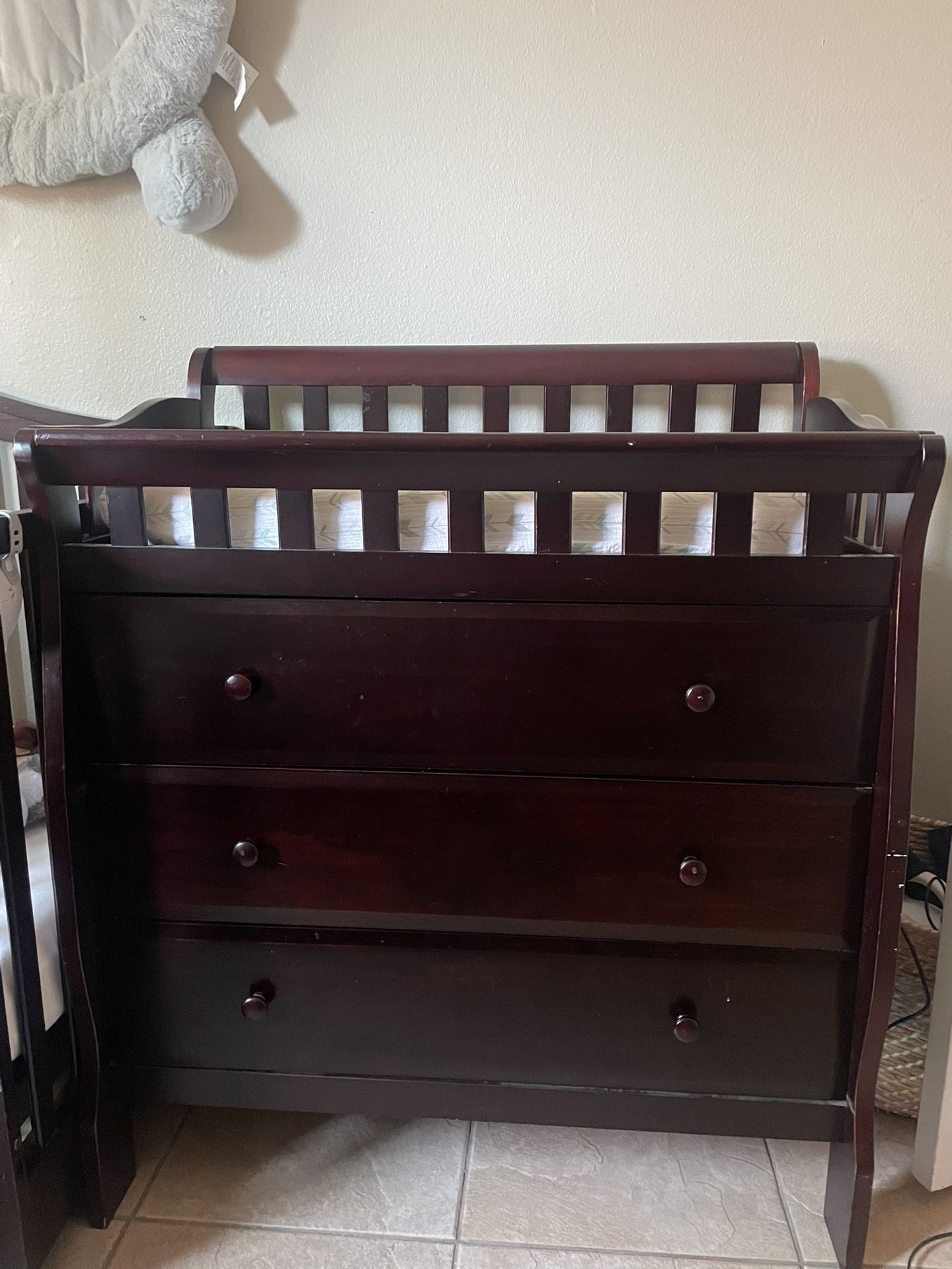 Baby Crib Dresser With Changing Table