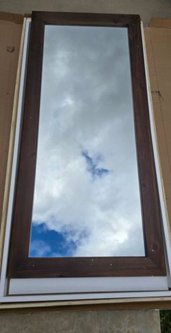71" x 32" Full Length Mirror, Wall Mounted or Lean Against Wall, Brown