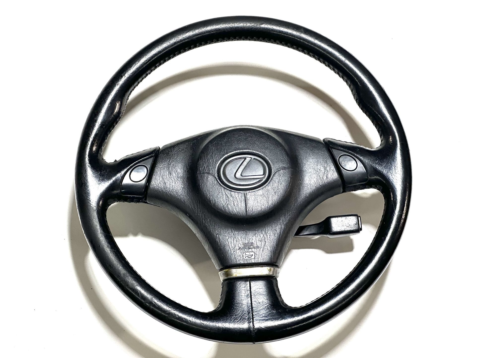 2001-2005 Lexus IS300 OEM Steering Wheel Black Leather Paddle Shift w/ inflater