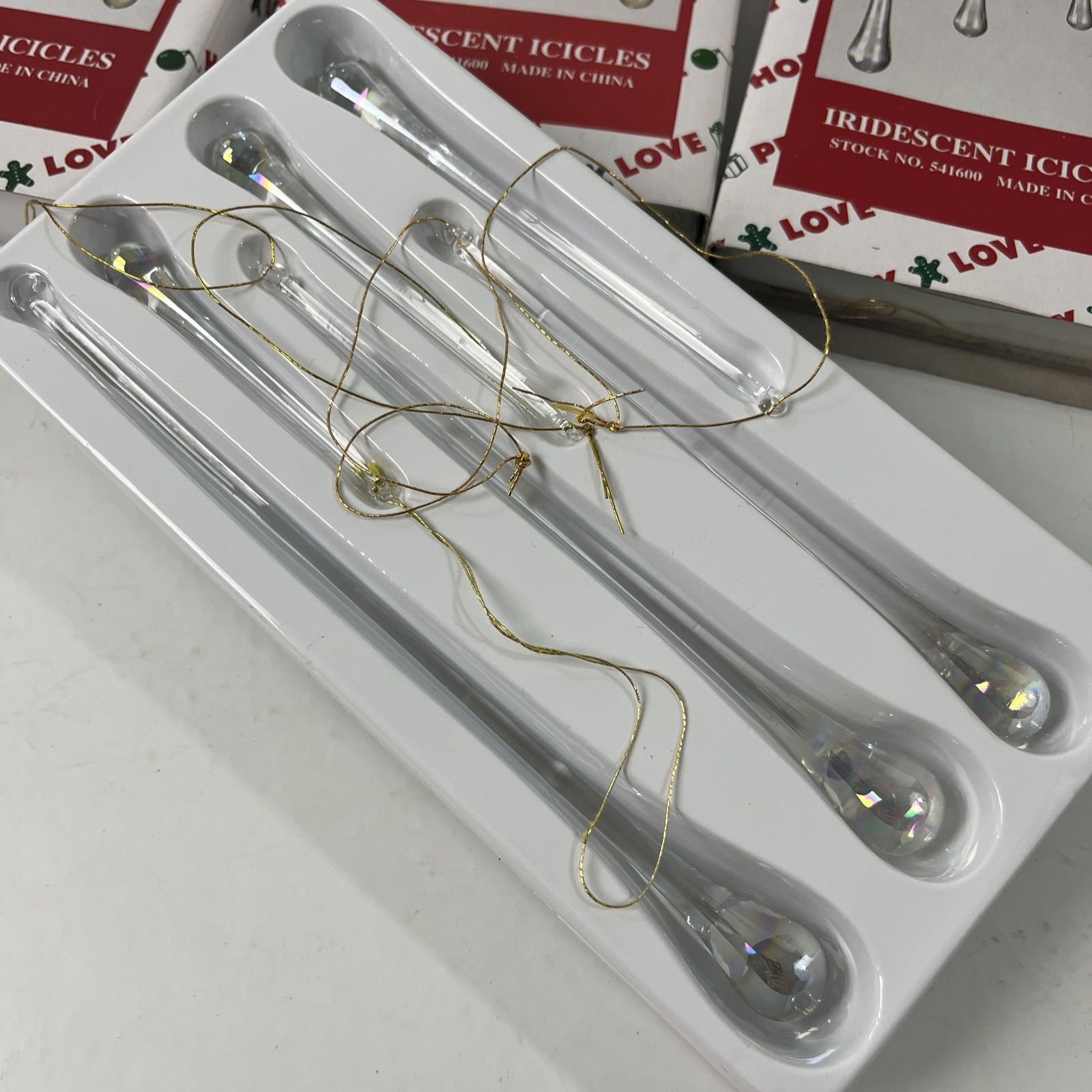 Lot of 36 House Of Lloyd Christmas Around The World Iridescent Icicles