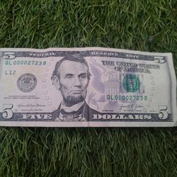 Series 2021 $5 Banknote
Federal Reserve Note
San Francisco District
