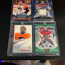 Sergei Bobrovsky Hockey Card Lot. Number/auto/young Guns
