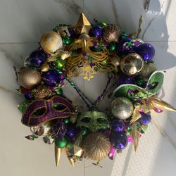 Mardi gras Wreath