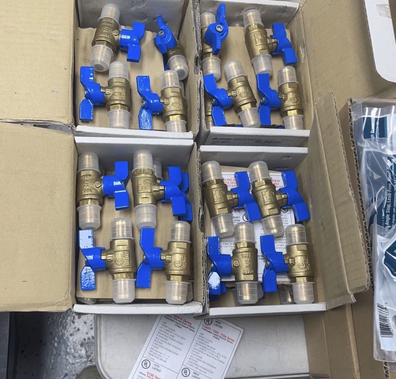 Copper Gas Ball Valve T - Handle 