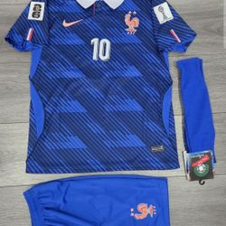 KIDS FRANCE MBAPPÉ WORLD CUP SOCCER JERSEY 