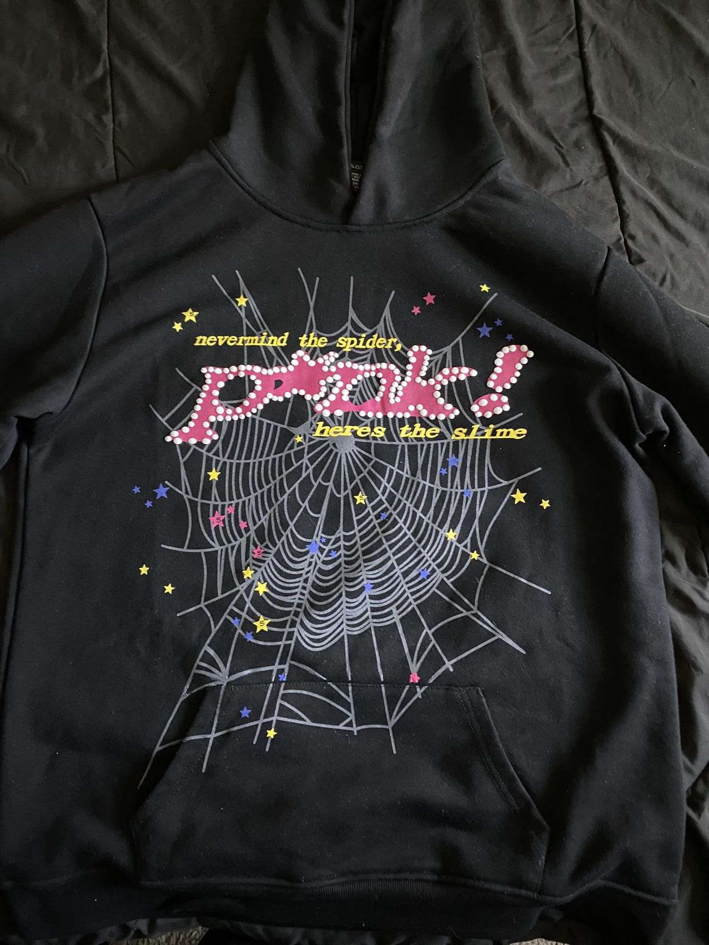 Black Pink P*nk Sp5der Hoodie Men’s Large (New)