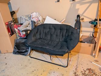 Black folding couch