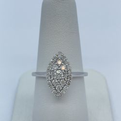 White Gold Diamond Ring 14K 