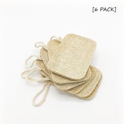 Eco-Friendly Loofah dishwashing sponges, Natural Sponge Vegetable Scrubber 100% Plant Fiber, Biodegradable compostable dishwashing Zero Waste(6 PACK)