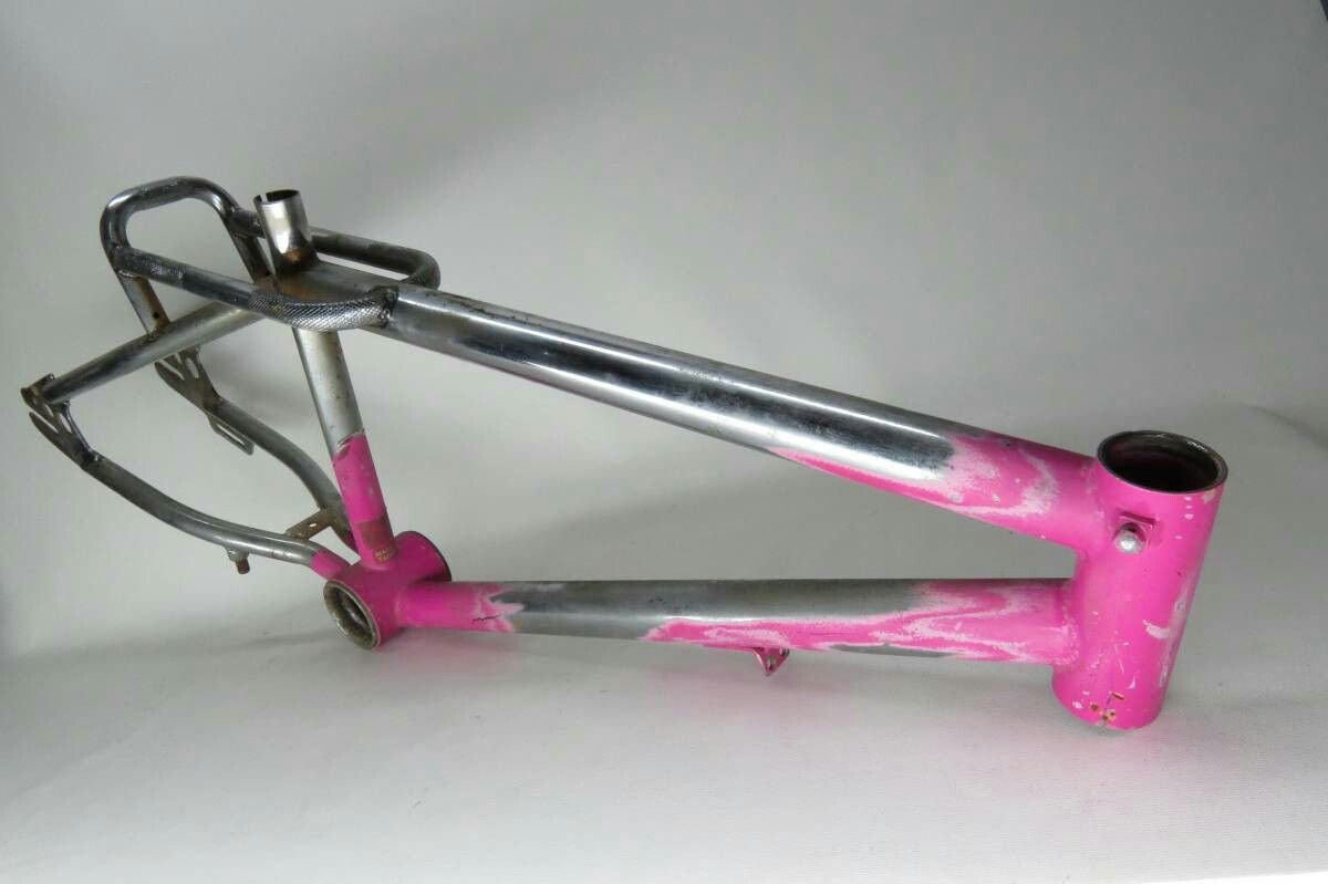 Vintage MONGOOSE DECADE Pro chome pink old school BMX Freestyle
