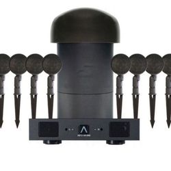 Sonance - SGS 8.1 SYSTEM W/ DSP 2-150 MKIII AMP - Garden Series 8.1-Ch. Outdoor Speaker System with 2-Ch. Amplifier (Each) - Dark Brown/Black