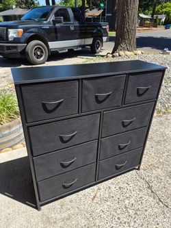 Black 9 Drawer Fabric Storage/Dresser-NEW Assembled Condition!