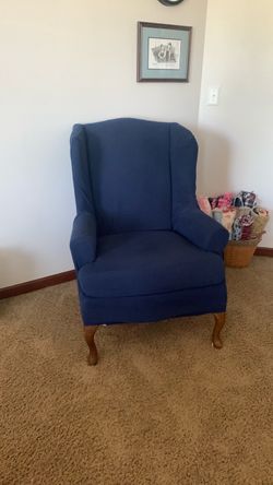 High back chair -navy