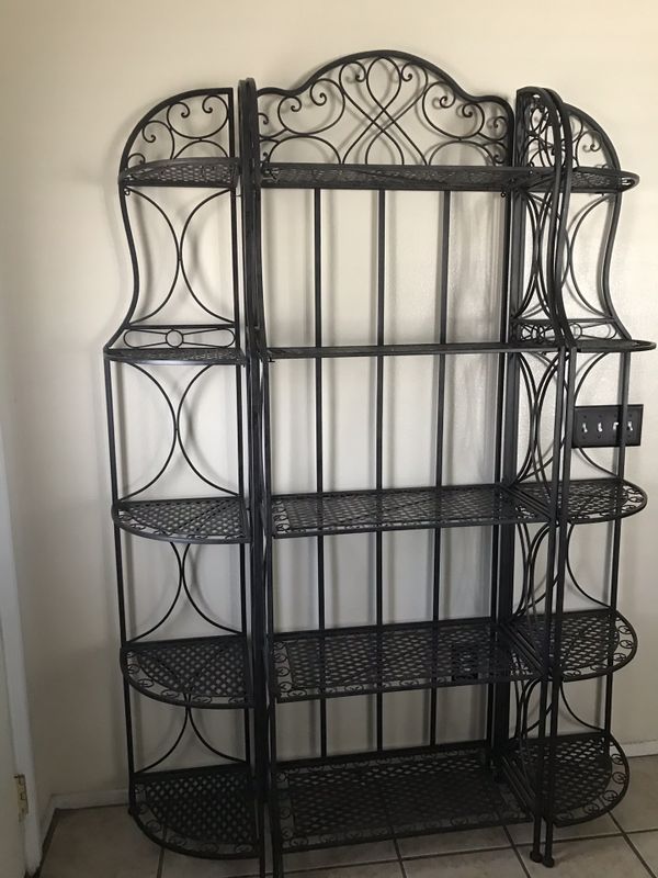 Antique bronze bakers rack with two corner racks for Sale in Temecula, CA OfferUp