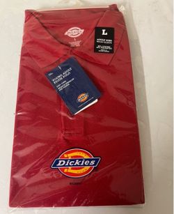New Red Dikies L Adult Size (Polo Shirt )