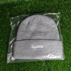 SUPREME LOOSE GAUGE BEANIE HEATHER GREY OS FW23 BRAND NEW (AUTHENTIC)