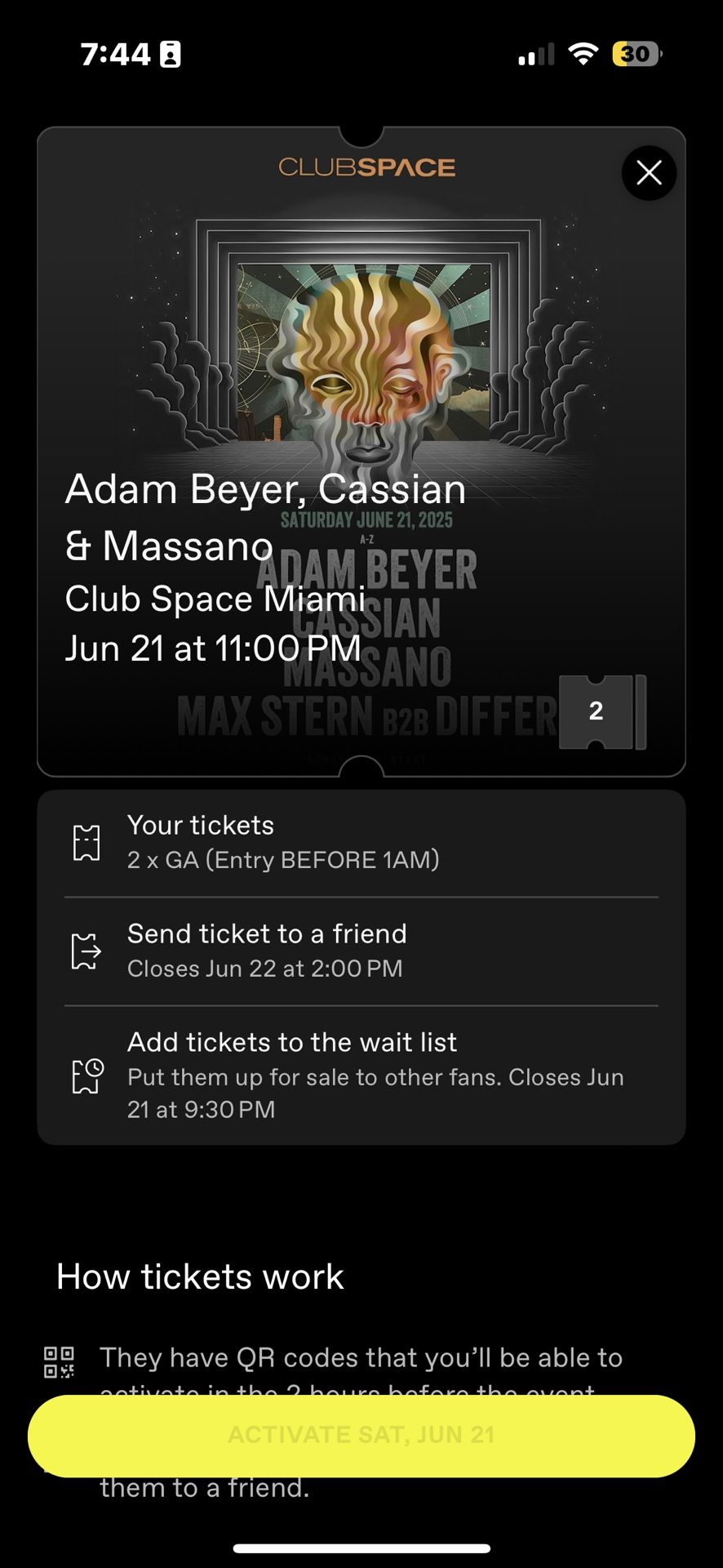 Adam Beyer @Club Space 6/21