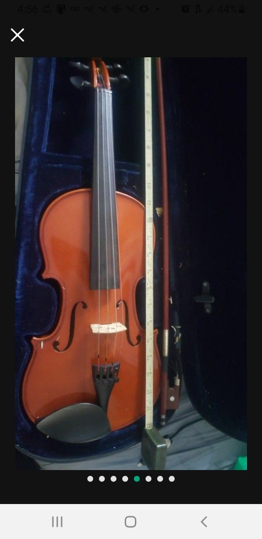 used violin with case -no string on bow