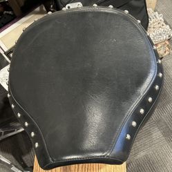 Studded Leather Motorcycle Seat