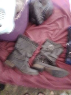 Dark brown boots