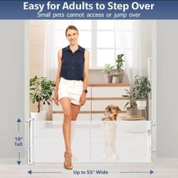 Zaguoroo Step Over Retractable Dog Gate