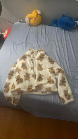 Fuffy bear zip up