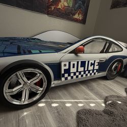 Twin Police Car Bed With Headlights