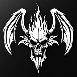 Skull Wing Decal 