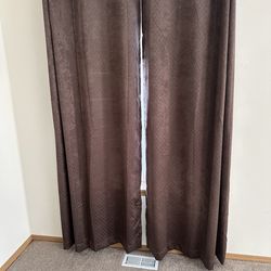 Brown curtains