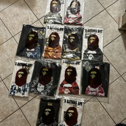 Bape Tees Sizes S-Xl