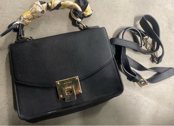Aldo Black Crossbody Bag with Gold Hardware
