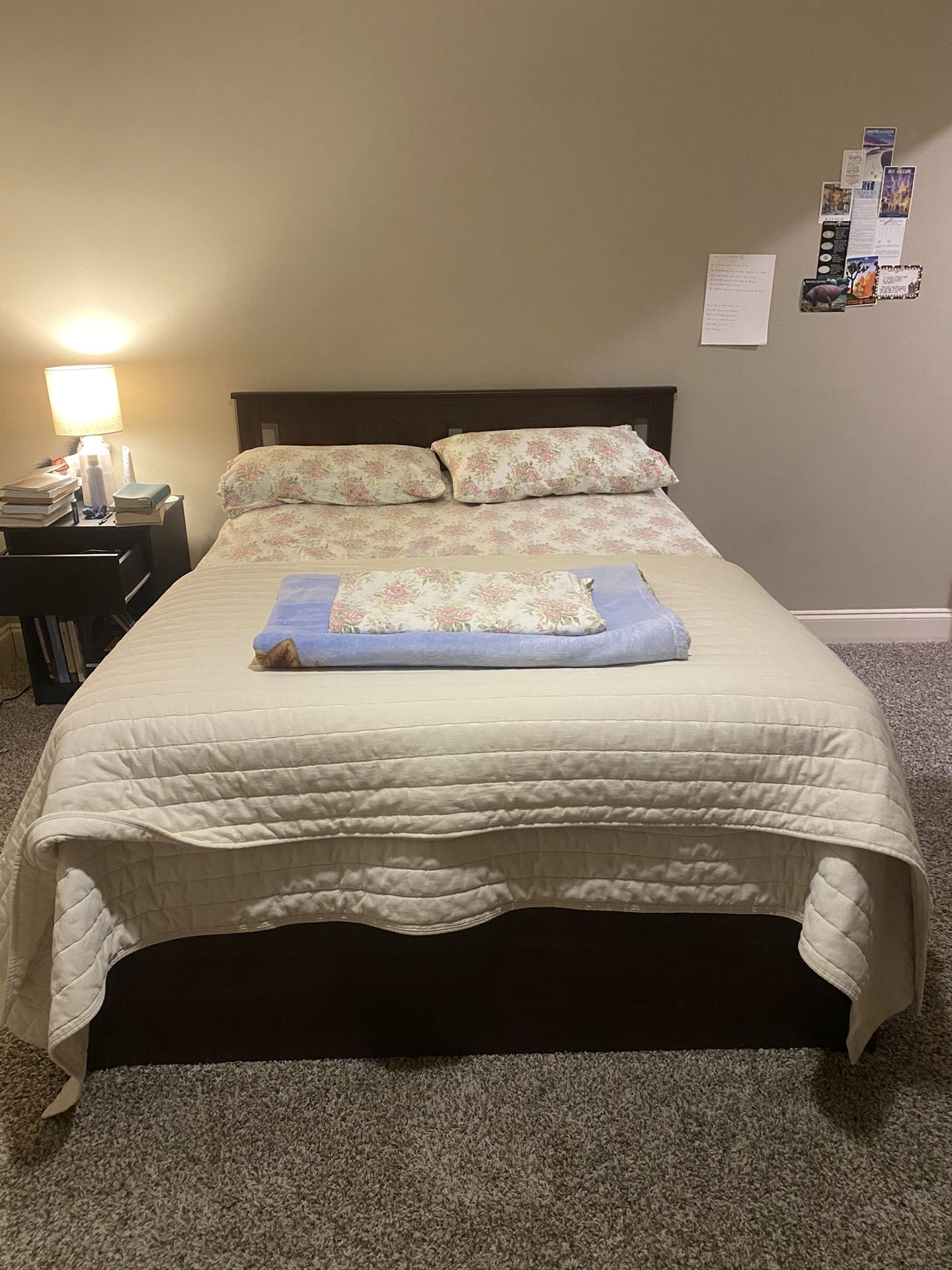 IKEA Bed Frame With 4 Storage Boxes 