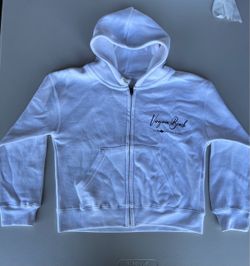 Virginia Beach White Zip Up Hoodie Youth Small